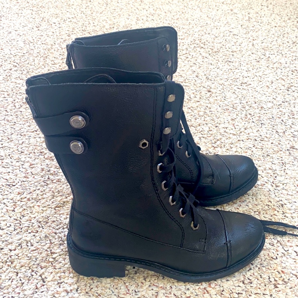 NWOT Sam Edelman black combat boots, size 6